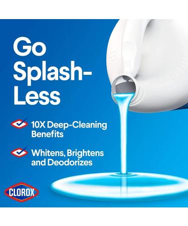 Clorox Splash-Less Bleach Clean Linen 40oz - Powerful Stain Remover with Splatter-Free Pour, Package Varies - Buy Online on GoSupps.com