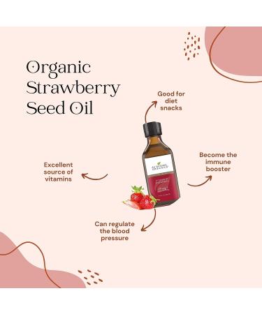 Strawberry Seed Oil - 100% Natural Cold Pressed Carrier Oil for Skin, Hair, Face, Lip, and Nails Care - Aromatherapy & Massage Oil - Essential Oil for Yoga, Sleep, Diffuser - 3.4 Oz - Buy Online on GoSupps.com
