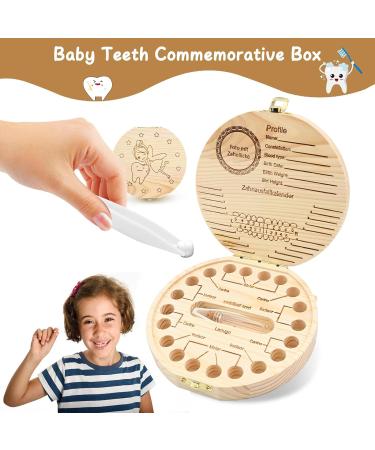Wooden Baby Teeth Save Box - Memory Storage Organizer for Boys and Girls - Buy Online on GoSupps.com