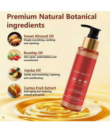 Body Luxury Firming Oil Skin Tightening Treatment Moisturizing Formula Non-Greasy Alternative with Vitamin E Rosehip and Almond for Buttocks Abdomen Thighs - Buy Online on GoSupps.com
