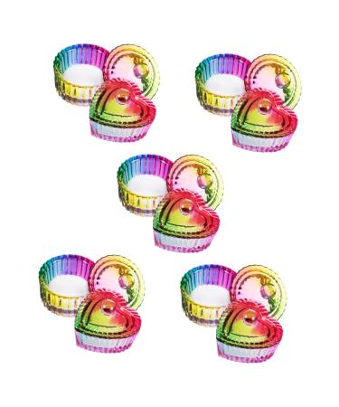 minkissy 10 Pcs Colorful Crystal Cup Nail Tips for Acrylic Nails Professional Monomer Dappen Dishes Nail Art Cup Nail Art Dappen Dish Acrylic Nail Brush Glass Storage Box Liquid