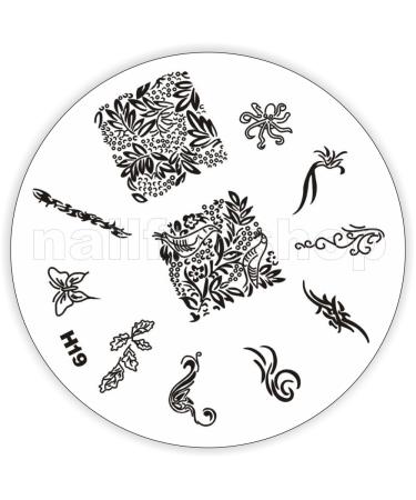 Stamping stencil H19 - butterfly bows ornaments full cover etc.