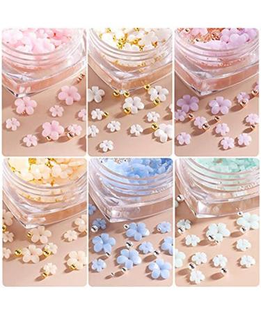 Tdkfdswdoa 6 Boxes of Light Change 3D Nail Flowers Accessories with Gold and Silver for Mixed DIY Jewelry Art Decorative Supplies - Buy Online on GoSupps.com