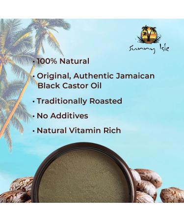 Sunny Isle Jamaican Black Castor Oil Pure Butter 4 fl. oz. | 100% Natural for Dry Sensitive Skin, Fades Scars & Blemishes - 4 Fluid Ounce - Buy Online on GoSupps.com