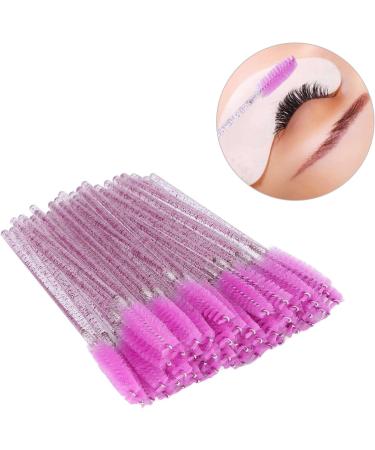 Mascara Wands Spiral Brush Head Disposable Eyelash Brushes Flexible Makeup Tool for Home Purple - Buy Online on GoSupps.com