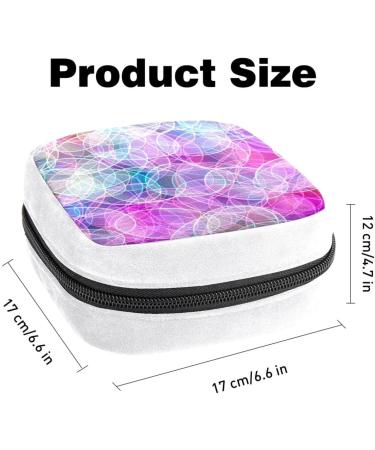 Colorful Art Circle Sanitary Napkin Storage Bag - Period & Tampon Makeup Pouch (Color4728) - Buy Online on GoSupps.com
