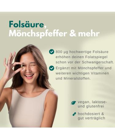 Buy Solvisan Baby Gl ck - High-Dose Fertility Support with Folic Acid & Monk Pepper - 1 Month Supply | International Shipping Available - Buy Online on GoSupps.com