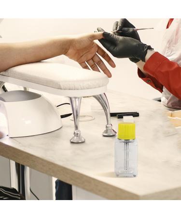 PATKAW Clear Pump Dispenser Bottle - 6oz Multi-function Press Type Bottle with Metal Flip Cover - Liquid Pressing Bottle Nail Polish Remover Dispenser Refillable Bottle - Buy Online on GoSupps.com
