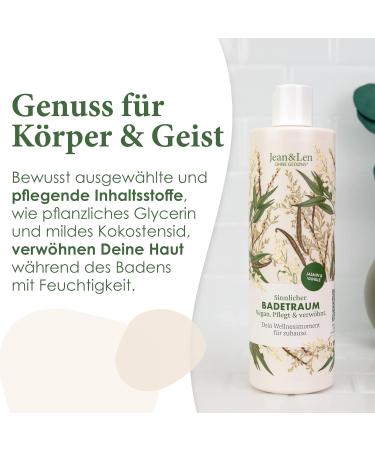 Jean & Len Sensual Bathing Foam - Jasmine & Vanilla | Vegan Paraben-Free Nourishing 400ml - Buy Online on GoSupps.com