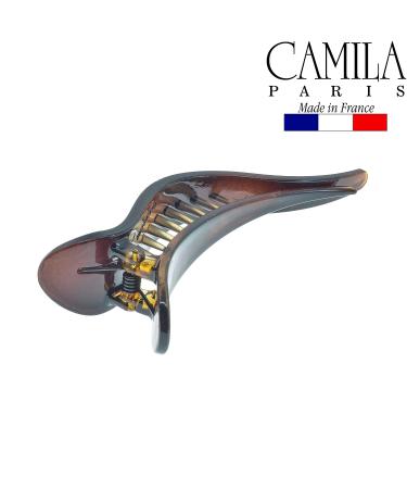 Camila Paris CP922 French Alligator Hair Clip for Women - Stylish Duckbill Claw Clips for Strong Hold and Styling - Made in France Tortoise Shell Design - Buy Online on GoSupps.com