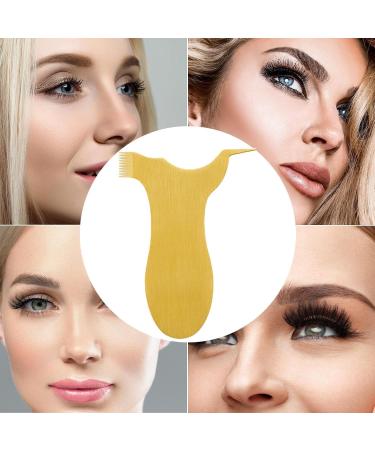 Y Shape Eyelash Brush Comb | Stainless Steel Eyelash Lift Brush Reusable Lash Perm Lift Brush Grafting Eyelash Makeup Tool for Women Gold T - Buy Online on GoSupps.com
