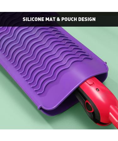 ZAXOP Silicone Heat-Resistant Mat Pouch for Hair Tools (Purple) - Buy Online on GoSupps.com