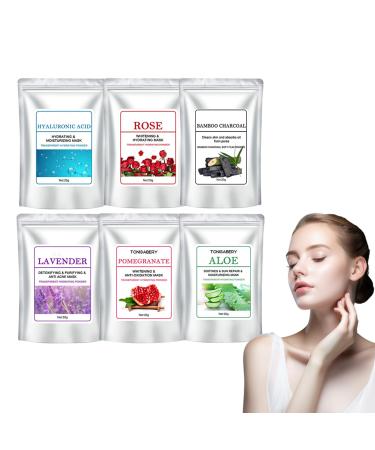 04 6 pieces jelly mask powder for facial treatments peeloff face soft mask powder for facial cleansing natural cosmetics SPA quality cleansing mask for all