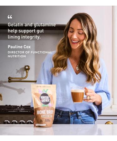 Hunter & Gather Bouillon d Os de B uf en Poudre 400g | 15g de Prot ines & Collag ne de B ufs Europ ens Nourris l Herbe | Instantan Sans Gluten | Pr t l Emploi | 74kcal/portion - Buy Online on GoSupps.com