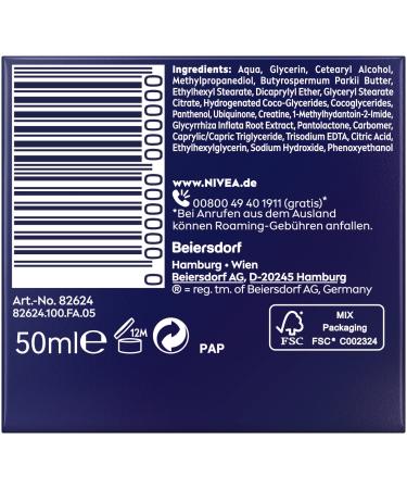 Nivea Q10 Anti-Wrinkle Night Care Cream (2 Pack) - Moisturizing Night Cream with Pure Q10 & Suitian Extract for Sensitive Skin - 50 ml Each - International Shipping Available - Buy Online on GoSupps.com