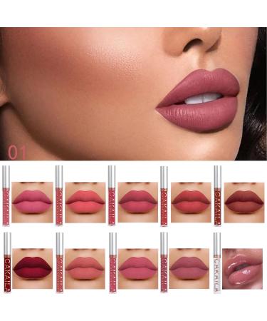 9 x Matte Lip Gloss & 1 x Lip Plumper Set | Waterproof Long-Lasting Velvet Lipsticks | Pigmented Makeup Kit Gift Set (02#) - International Shipping Available - Buy Online on GoSupps.com