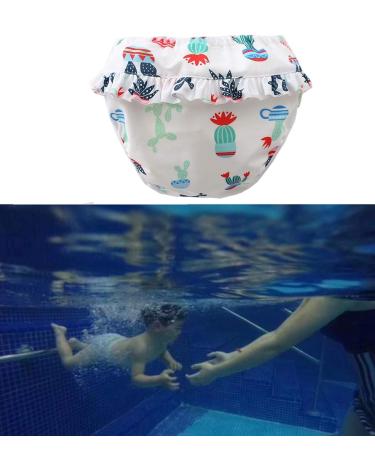Adorable Reusable Baby Swimming Trousers | Girls Swimming Diaper for Toddlers 0-4 Years - Cactus Design (L-28-36LB/2-3 Years) - Buy Online on GoSupps.com