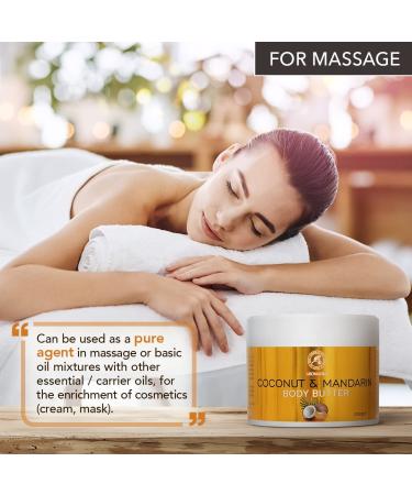 Kokos & Mandarine Body Butter 250g - Natural Moisturizer with Coconut & Mandarin Oil for Dry Skin - Nourishing Skin & Hand Care - Buy Online on GoSupps.com