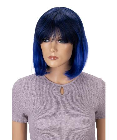 CAISHA Wig Bob Short Hair Cosplay - Heat Resistant Synthetic Straight Blue Mix | Theater Show Quality - SH032q #1T3500D - Buy Online on GoSupps.com
