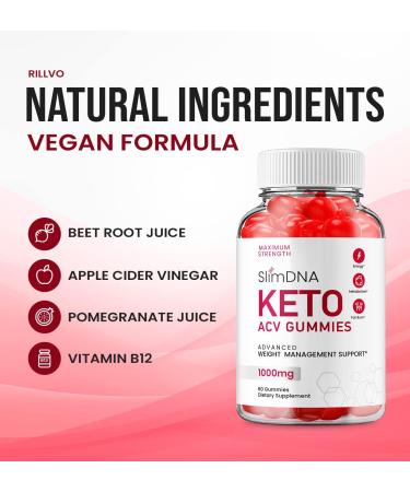2 Pack Slim DNA ACV Keto Gummies - Advanced Keto Formula with Apple Cider Vinegar - B12 Beet Root Juice for Men and Women (120 Gummies) - Buy Online on GoSupps.com