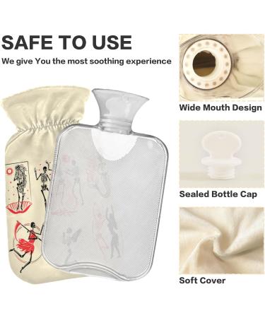 Naanle Skull Skeleton Collection Hot Water Bottle - Hand & Foot Warmer for Pain Relief | 1L Transparent Heat Therapy - Buy Online on GoSupps.com