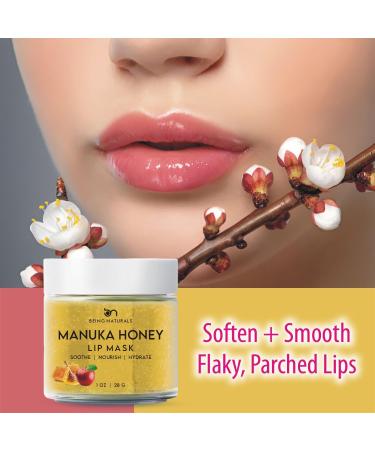 Overnight Lip Mask & Daytime Lip Balm - Vitamin C Antioxidants Manuka Honey | Nourish & Repair Lips | 1 oz - Buy Online on GoSupps.com