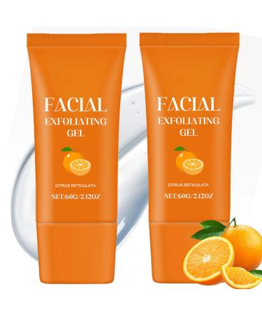 Facial Exfoliating Gel Deep Cleansing Moisturizing Exfoliator with Natural Plant Formula Skin Rejuvenation Orange Enzyme Purifying Scrub for Face & Body Suitable for All Skin Types