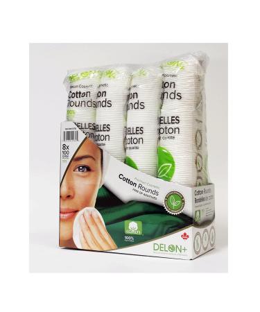 Delon 100% Cleansing Cotton Rounds 800 Count by Delon 100% Cleansing Cotton