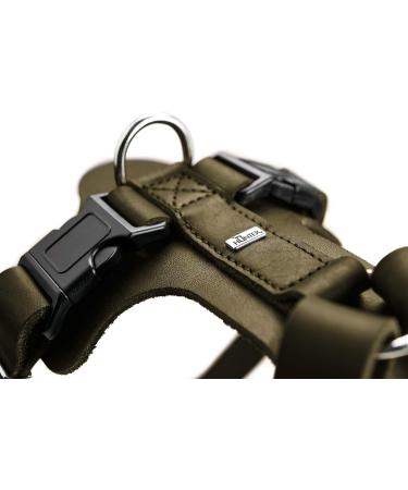 HUNTER Aalborg Leather Dog Harness - Olive Green ML/2 | Premium International Shipping - Buy Online on GoSupps.com
