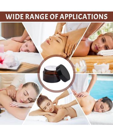 8 Pieces Amber Glass Jars - 20ml Refillable Cosmetic Containers for Creams & Lotions | Brown Glass with Lid - Buy Online on GoSupps.com