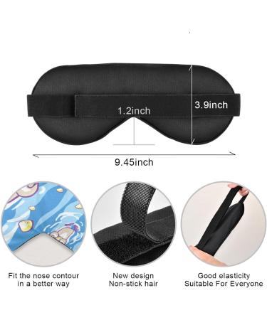 Haskirky Light Blocking Eye Mask - Breathable and Adjustable for Adult Men and Women - Great for Travel, Yoga, Meditation, and Office - Deep Sleep Goodies - Cute Cartoon Sea Design - Buy Online on GoSupps.com
