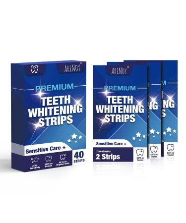 AriNoy Premium Whitening Strips 40 Strips for Teeth Whitening Safe for Tooth Enamel