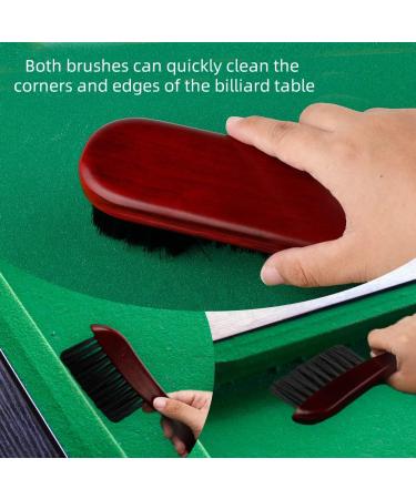 4 Pack Billiard Pool Table Brush Set with Wooden Handles - Rail Brush, Lint Roller, and Cue Cloth - Cleaning Accessories - Buy Online on GoSupps.com