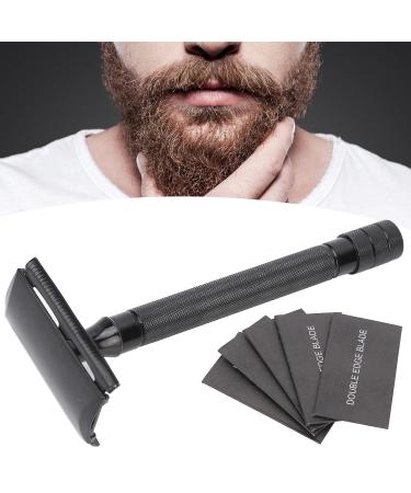 Razor Planer for Men - Dual Edge Beard & Haircut Portable Razor Set with Long Grip & 5 Blades - Ideal for Grooming & Travel - Buy Online on GoSupps.com