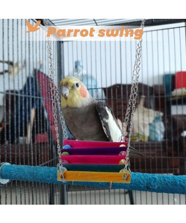 Pet Bird Parrot Parakeet Budgie Cockatiel Cage Hammock Swing Toy - Buy Online on GoSupps.com