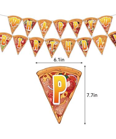 Pizza Party Decorations Includes Happy Birthday Banner Hanging Swirls Cake Topper Cupcake Toppers Balloons for Pizza Birthday Party Supplies - Buy Online on GoSupps.com