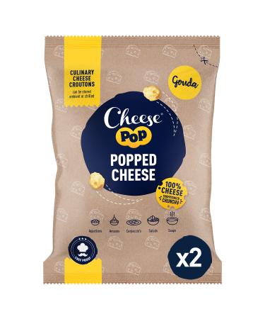 Surprisingly crispy & airy cheese pop deliciously creamy & versatile hard |Rich in protein |100% Gouda cheese popped snack 2x500g Gouda 500 g (2 -pack)