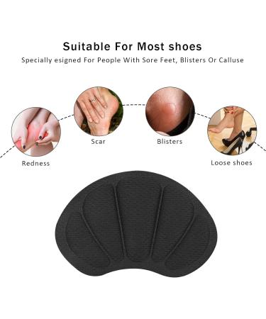 6 Pairs Self-Adhesive Heel Grips & Liners - Anti-Slip Cushion Inserts for Loose Shoes - Black, Men, Women - Buy Online on GoSupps.com