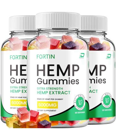 Fortin Gummies - Fortin Hemp Gummies Fortin Official Formula Hemp Gummies - Natural Hemp Oil Advanced Formulation Fortin Hemp Gummies Reviews (3 Pack - 180 Gummies)