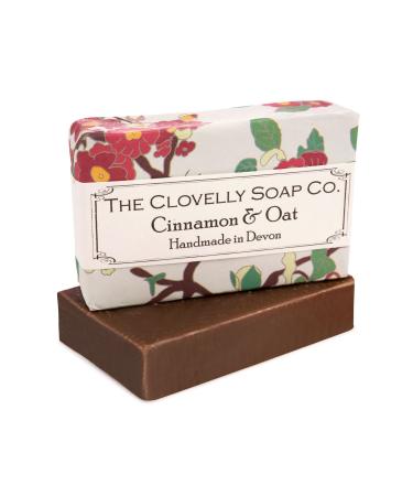 Clovelly Soap Co Natural Handmade Exfoliating Soap Bar with Cinnamon & Oat for all Skin Types 100g
