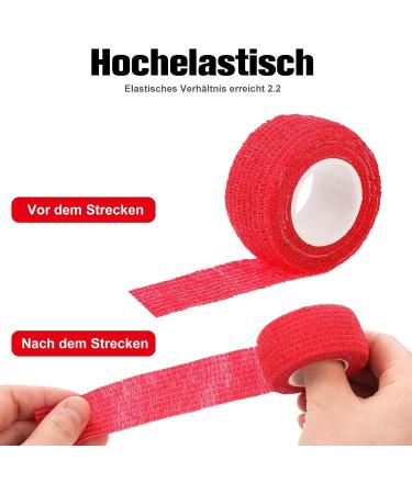 Tonyg-P Self-Adhering 12 Roll Elastic Bandage for Athletes | Multicolored Cohesive Bandages for Wrist & Ankle Support (2.5cm x 4.5m) - Ship Internationally - Buy Online on GoSupps.com