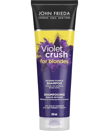 John Frieda Violet Crush Intense Brass Fighting Duo Intense Purple Shampoo + Conditioner Set with crushed violet pigments | Hair Toner for Brass in natural colour-treated and platinum blonde hair - Buy Online on GoSupps.com