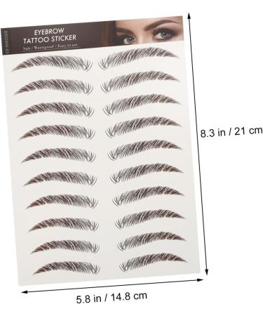 BIUDECO Fake Eyebrow Stickers 9 Sheets Waterproof Eyebrow Stickers 6d Hair-like Eyebrows Stickers Eyebrow Trimming 3d Cosmetic - Buy Online on GoSupps.com