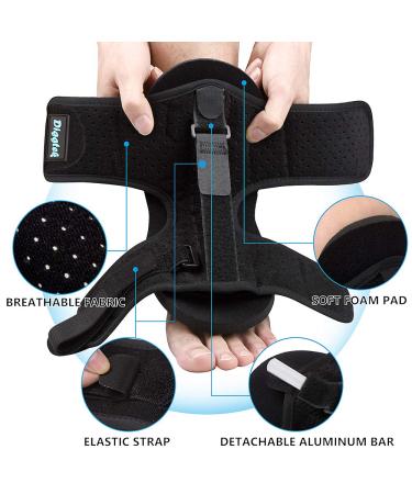 Plantar Fasciitis Night Splint with Foot Drop Orthotic Brace & Spiky Massage Ball - Buy Online on GoSupps.com