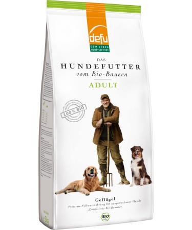 defu Dog Food | 3 x 3 kg | Organic Poultry Adult | Premium Organic Dry Food for Adult Dogs