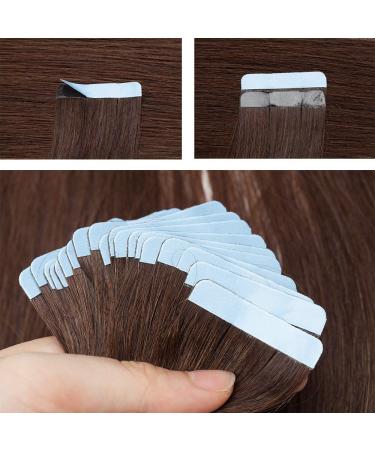Buy SEGO Tape Extensions - Real Hair 20 Tressen 60g Set Adhesive Tape Hair Extensions Medium Brown #4-2 55cm - Smooth & Easy Application - Buy Online on GoSupps.com