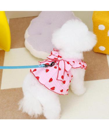 Shenrongtong Small Dog Dress - Cute Cotton Puppy Clothing for Girls | Sweet Pink Catwear Party Dress - Buy Online on GoSupps.com