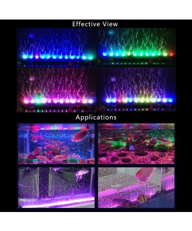 PULACO 2 Watt Aquarium Air Stone with Color Changing LED Light - 10 Length for Small Fish Tanks - Buy Online on GoSupps.com