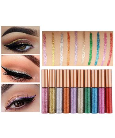 Allouli Glitter Eyeliner - 12 Shimmering Colors Waterproof & Long-Lasting Eye Makeup for Stunning Looks - Buy Online on GoSupps.com