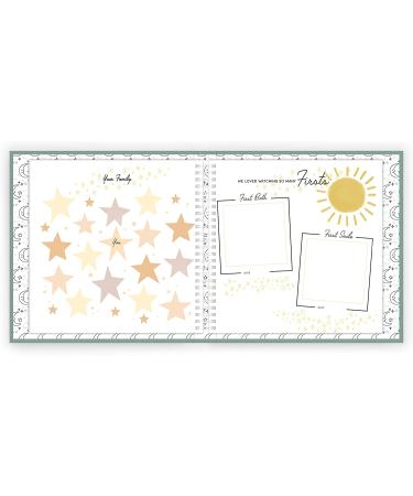 Lucy Darling Celestial Skies Luxury Baby Memory Book - First Year Journal and Photo Album for Boys and Girls | Keepsake Pregnancy and Baby Record Book - Buy Online on GoSupps.com